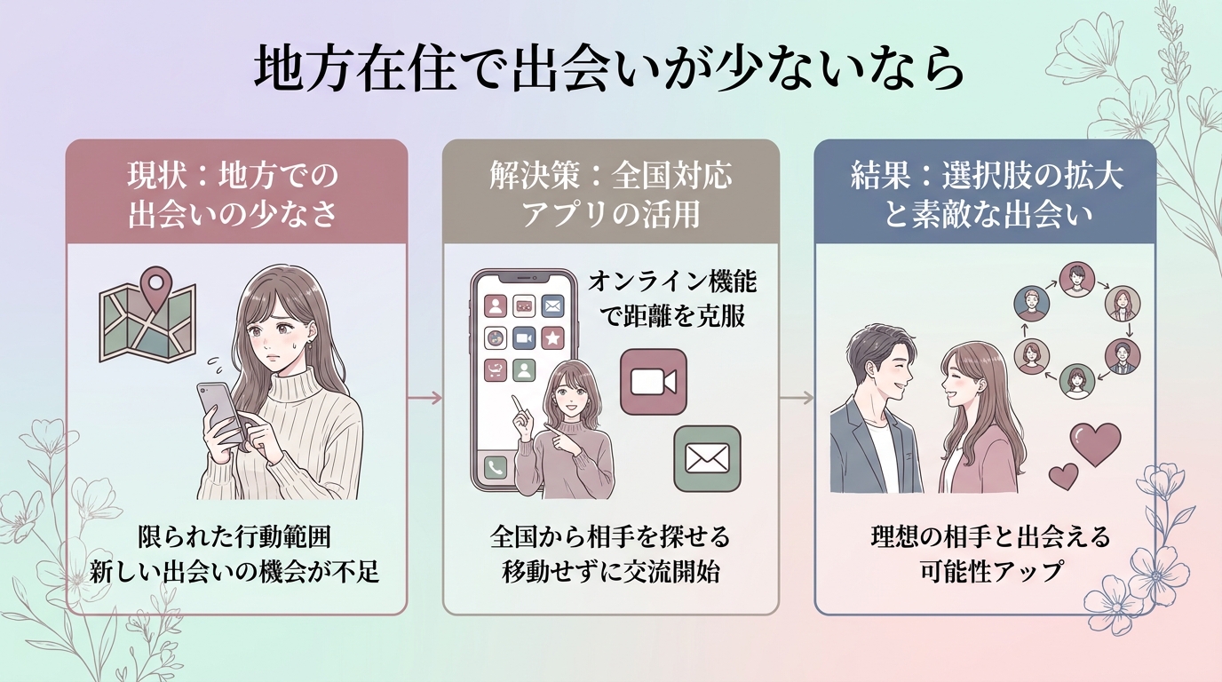地方在住で出会いが少ないなら