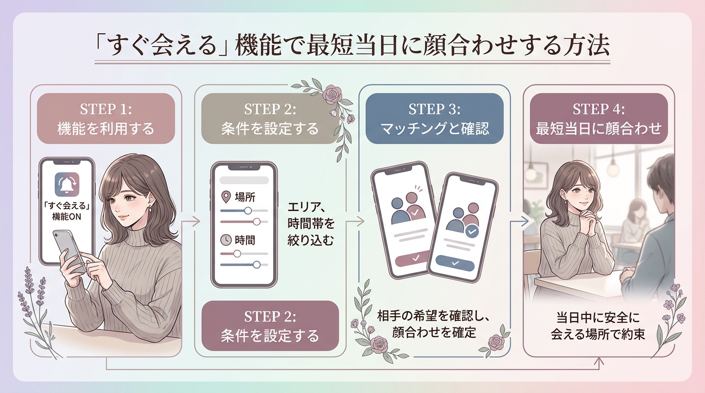 「すぐ会える」機能で最短当日に顔合わせする方法