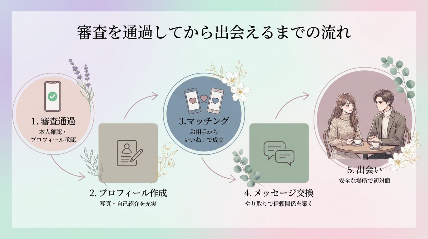 審査を通過してから出会えるまでの流れ