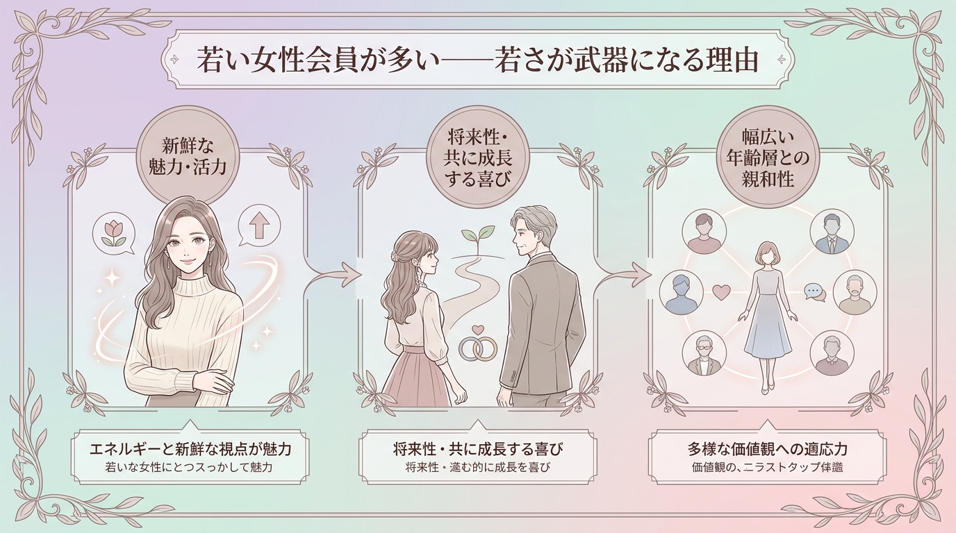 若い女性会員が多い——若さが武器になる理由